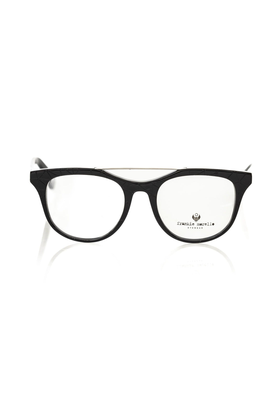 Frankie Morello Black Glasses Frames for Men