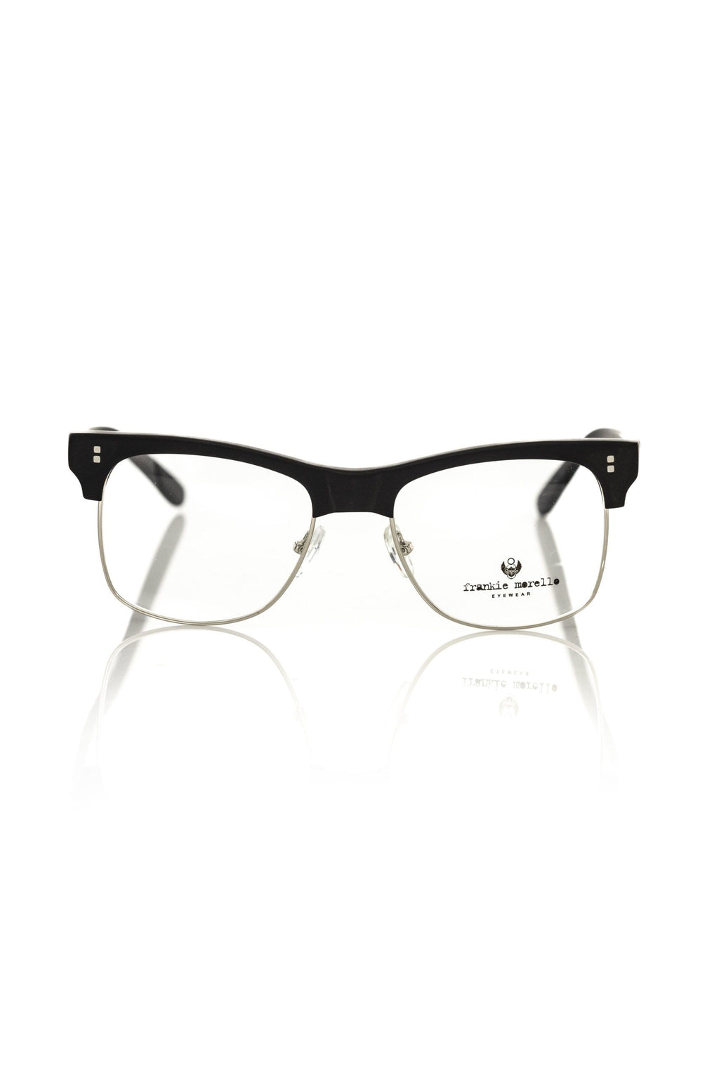 Frankie Morello Black Glasses Frames for Men