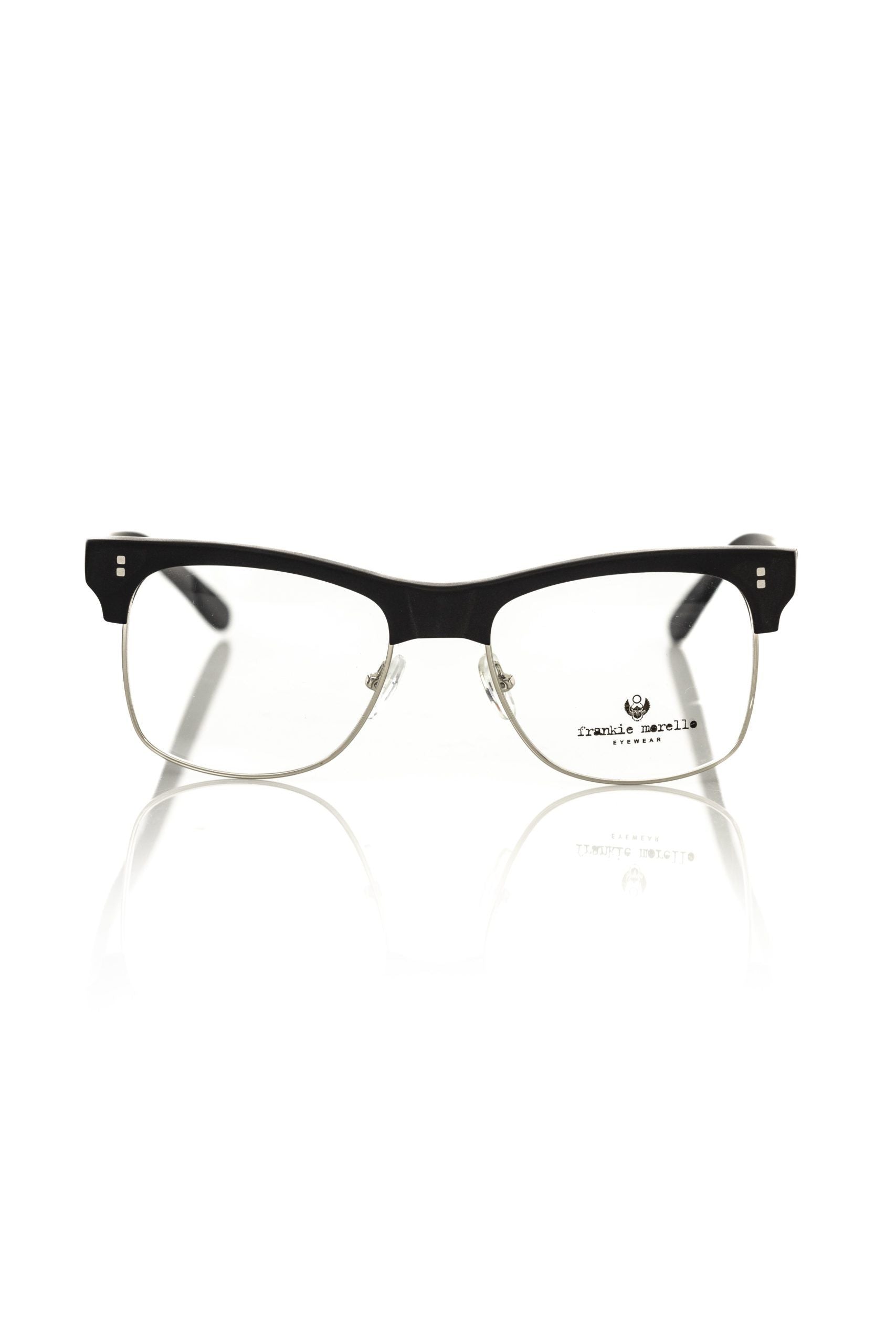 Frankie Morello Black Glasses Frames for Men