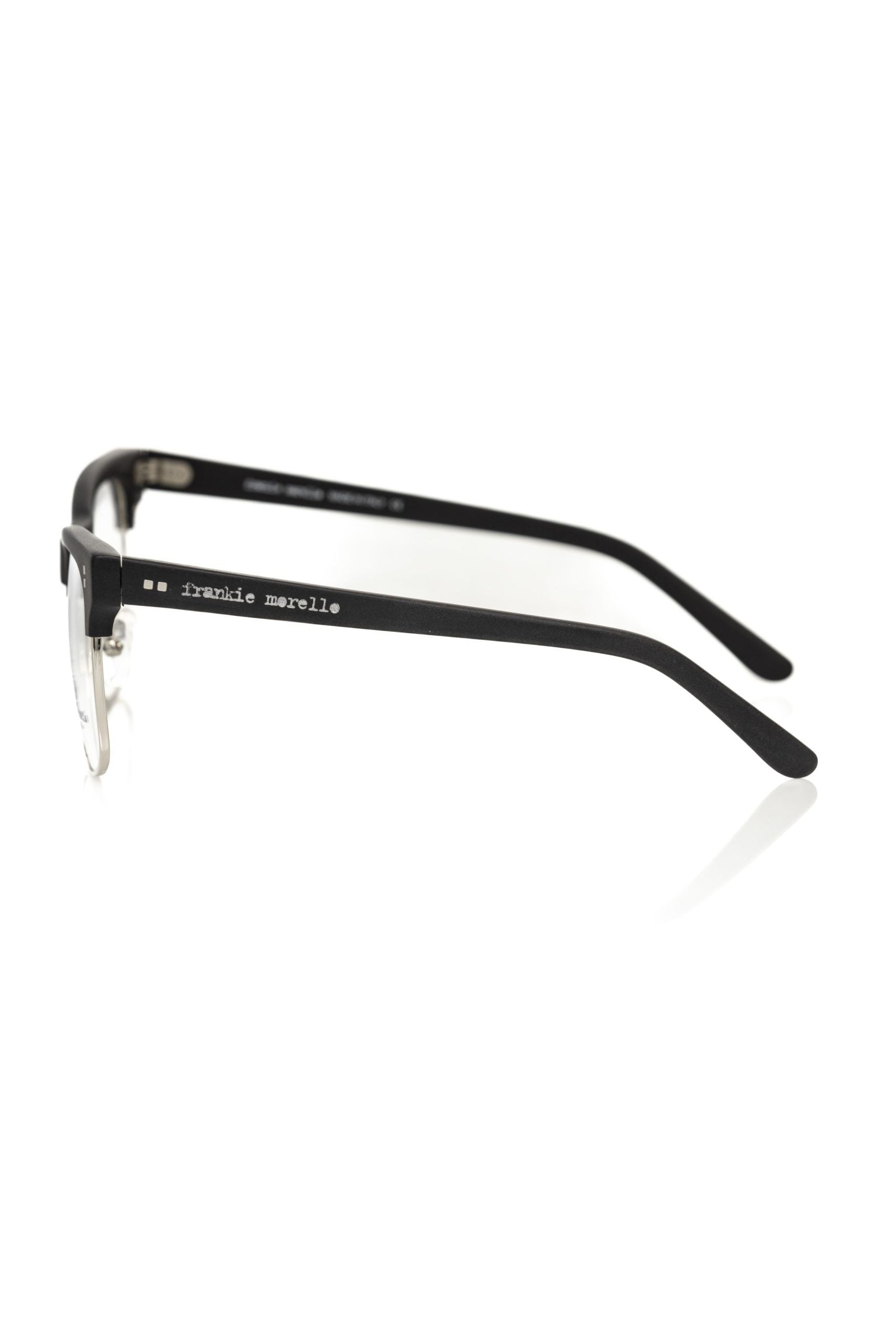 Frankie Morello Black Glasses Frames for Men detail view