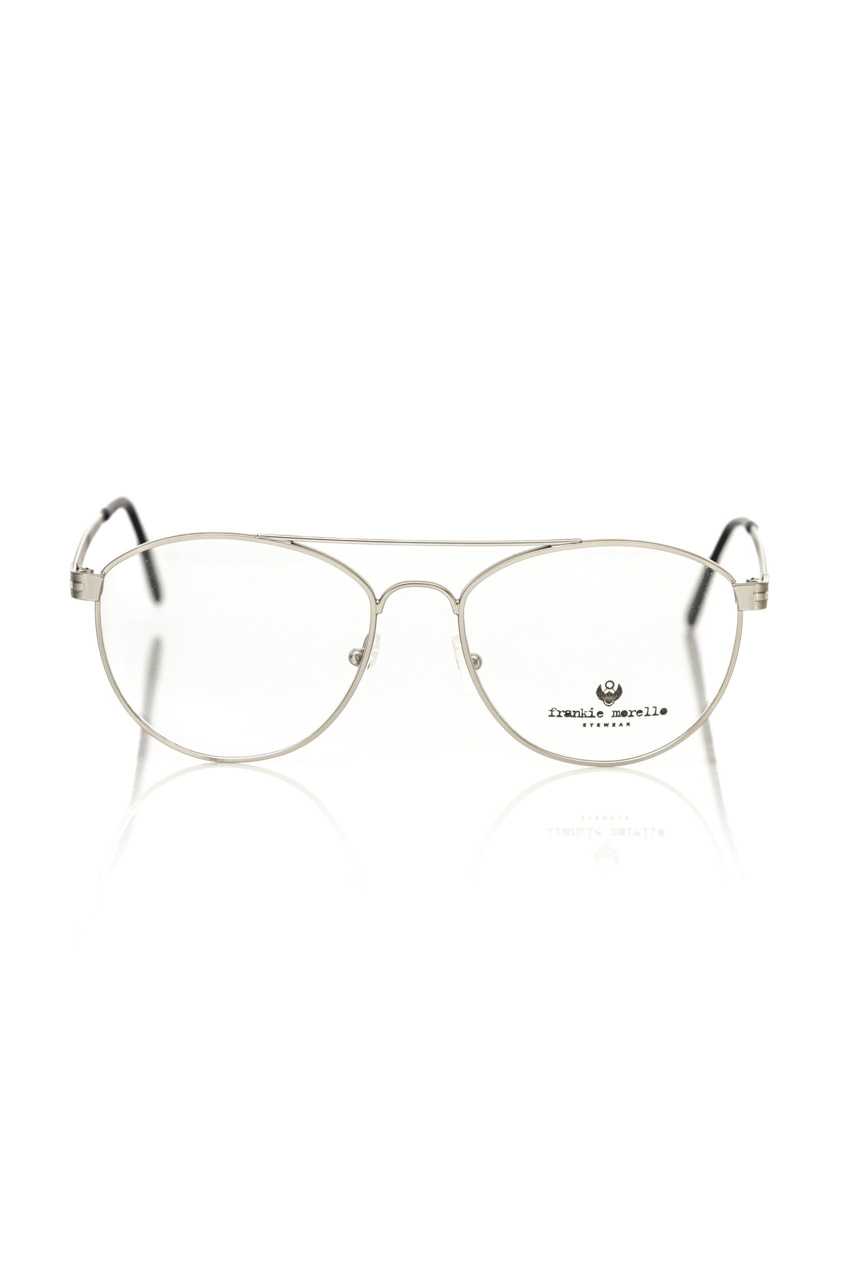 Frankie Morello Silver Glasses Frames for Men