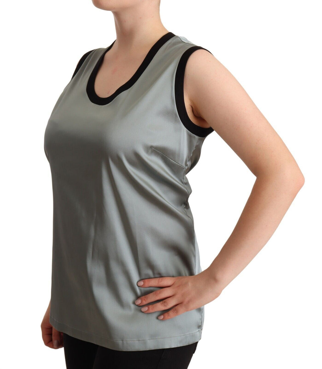 Dolce & Gabbana Silver Sleeveless T-Shirt for Women alternate view
