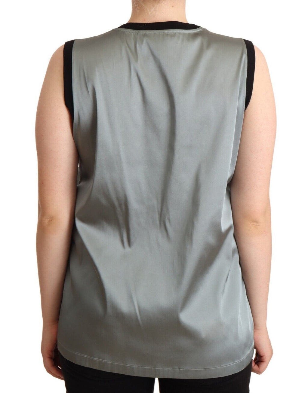 Dolce & Gabbana Silver Sleeveless T-Shirt for Women side view