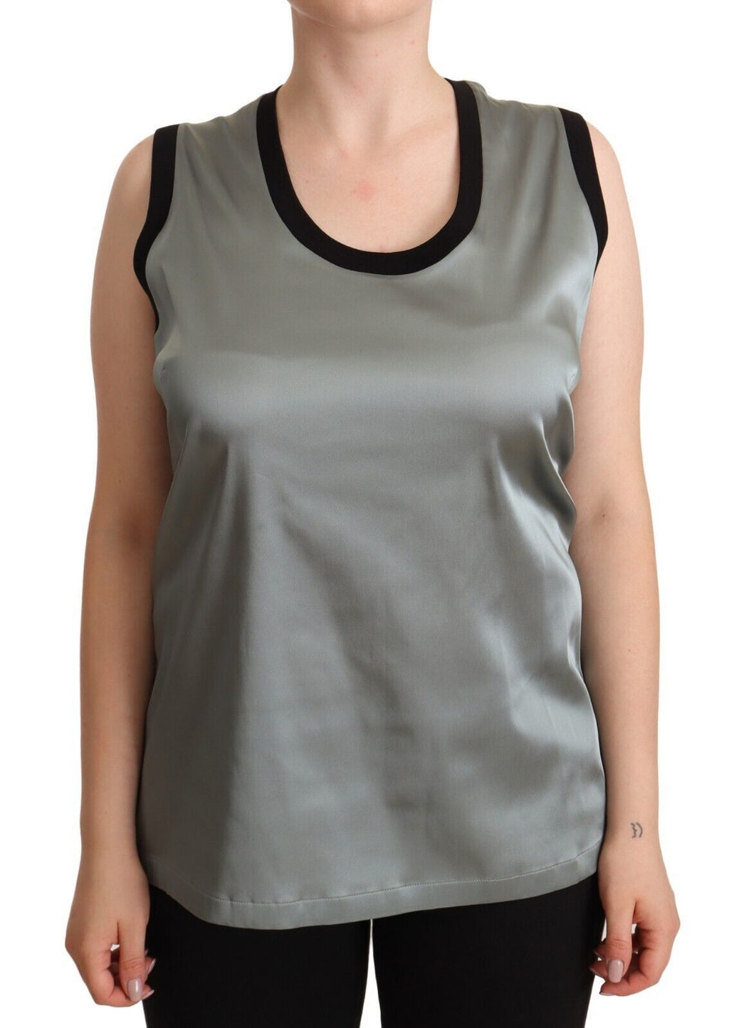 Dolce & Gabbana Silver Sleeveless T-Shirt for Women