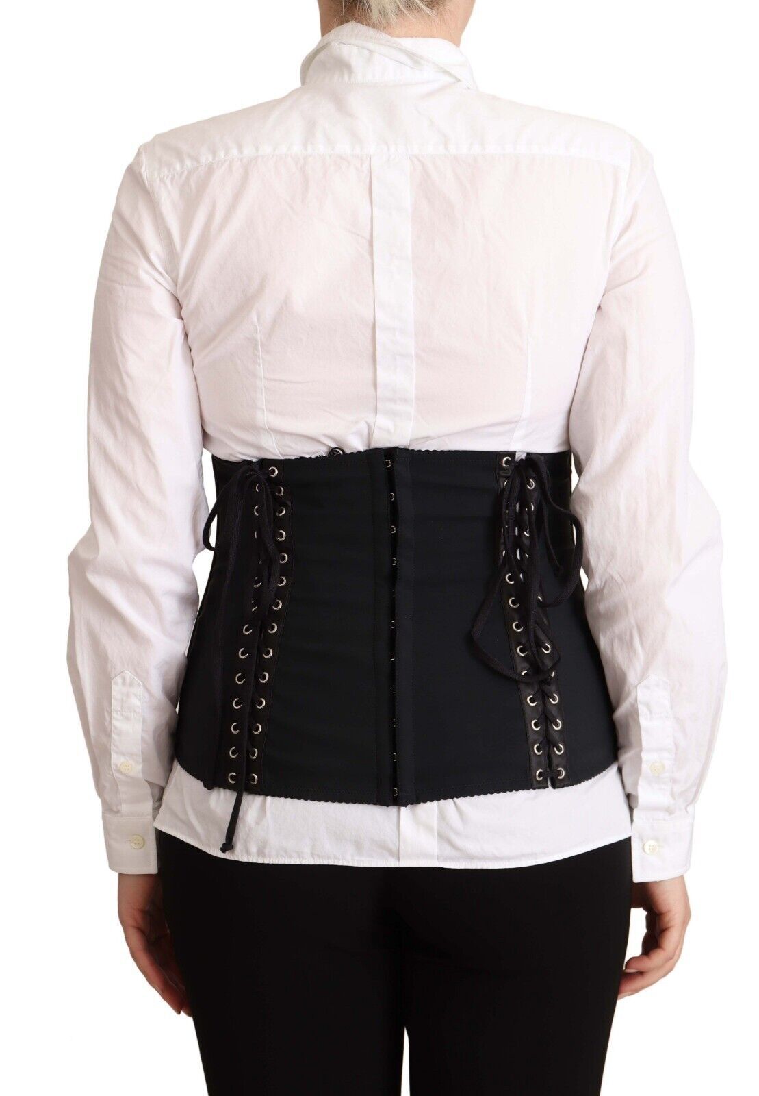 Haut à bretelles avec ceinture corset extensible noir Dolce & Gabbana