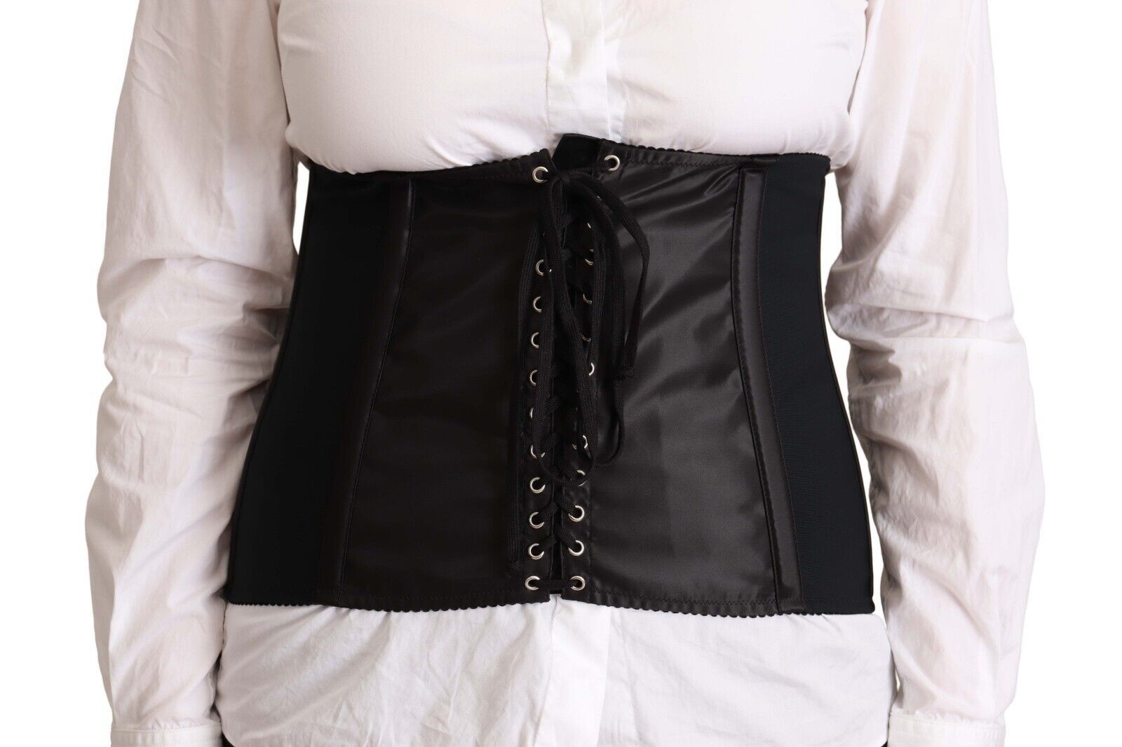 Haut à bretelles avec ceinture corset extensible noir Dolce & Gabbana