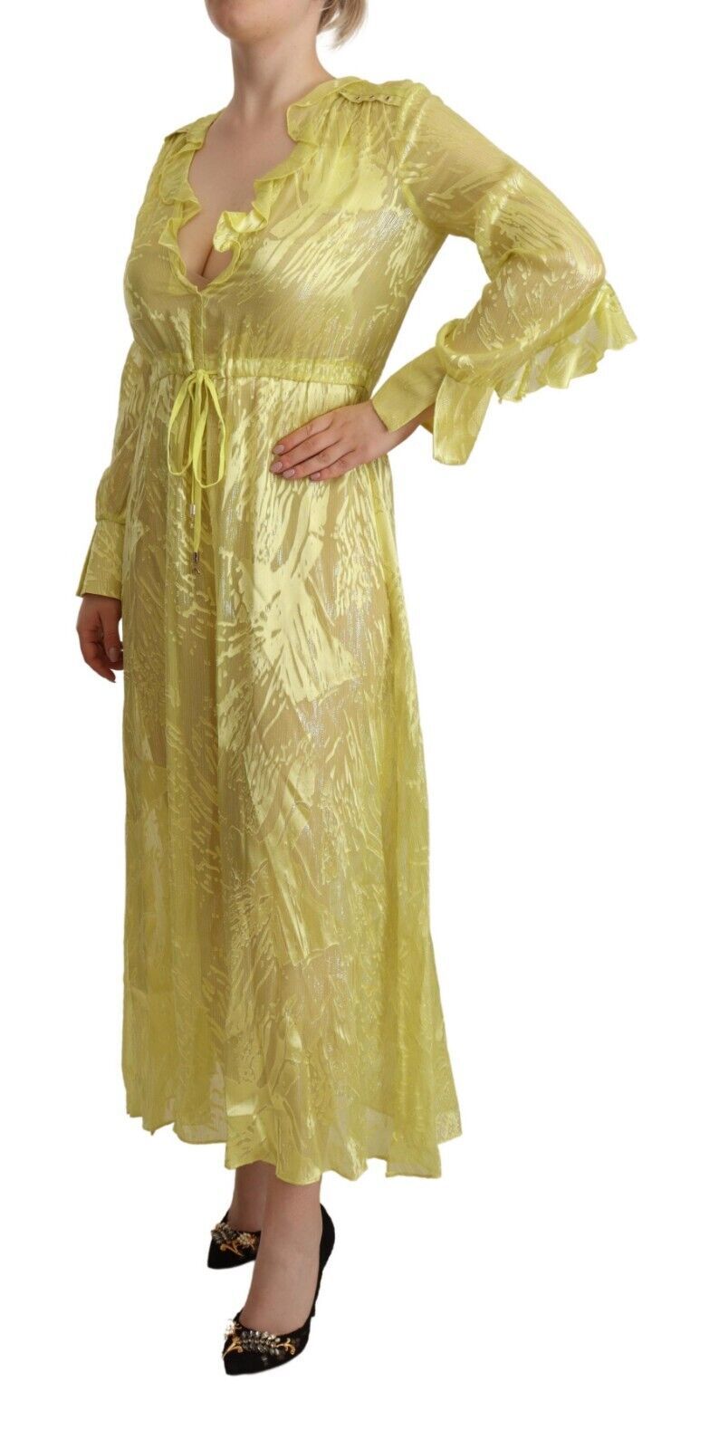 Patrizia Pepe Yellow Long Dress for Women alternate view
