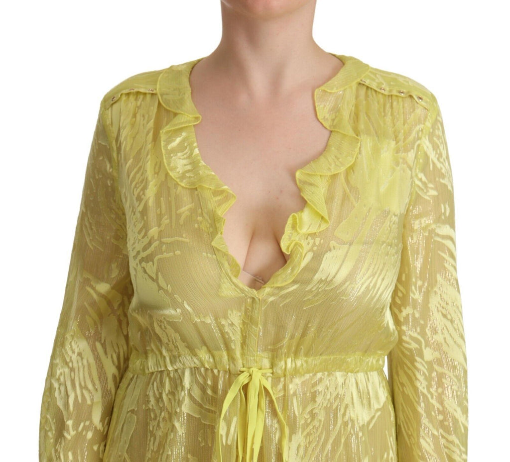 Patrizia Pepe Yellow Long Dress for Women side view