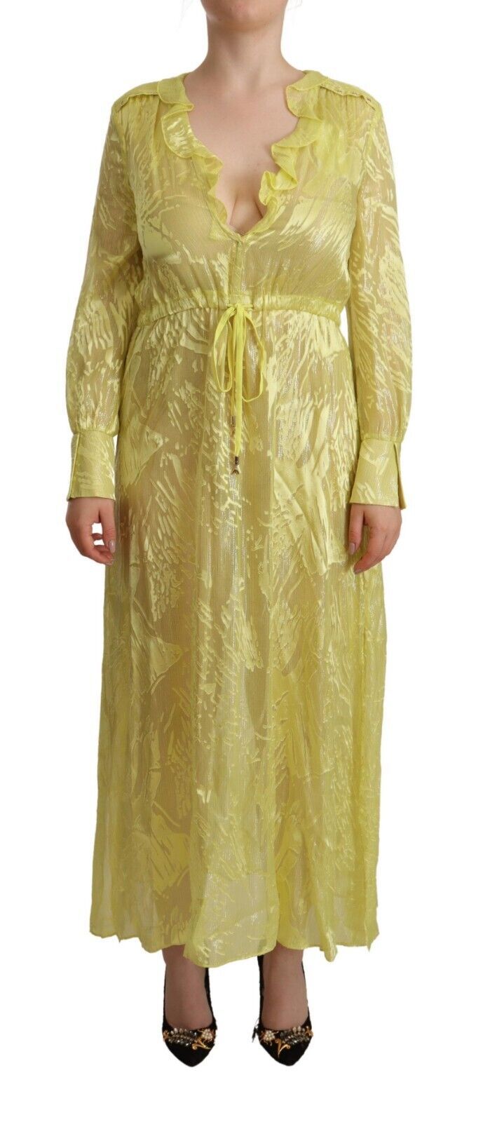 Patrizia Pepe Yellow Long Dress for Women
