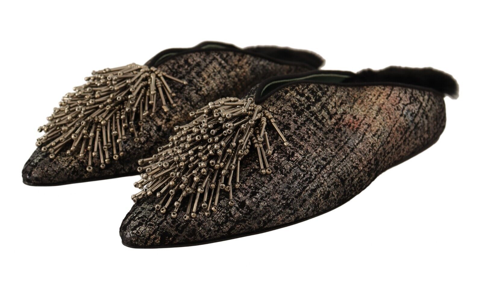 Paola D'Arcano Gold Mules for Women