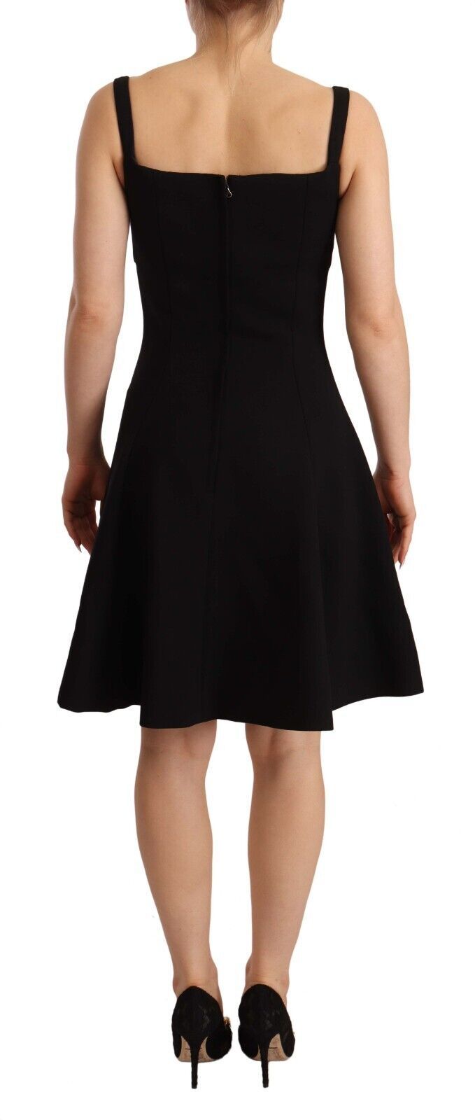 Dolce & Gabbana Black Midi Dress for Women detail view