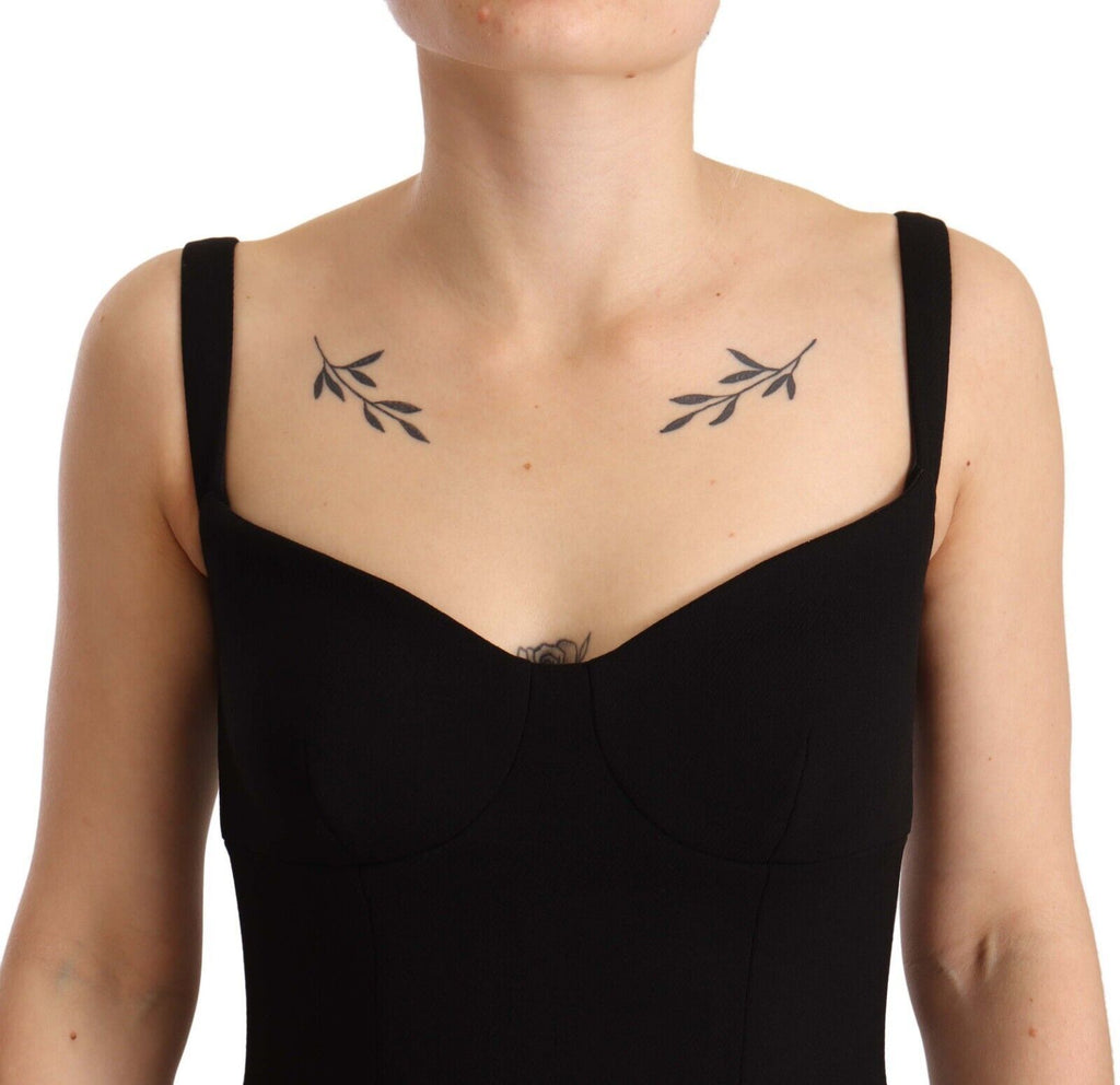 Dolce & Gabbana Black Midi Dress for Women side view