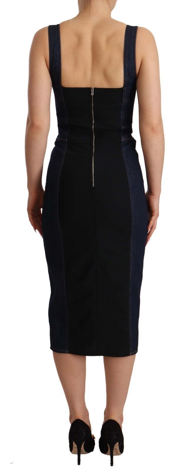 Dolce & Gabbana Blue Midi Dress for Women detail view