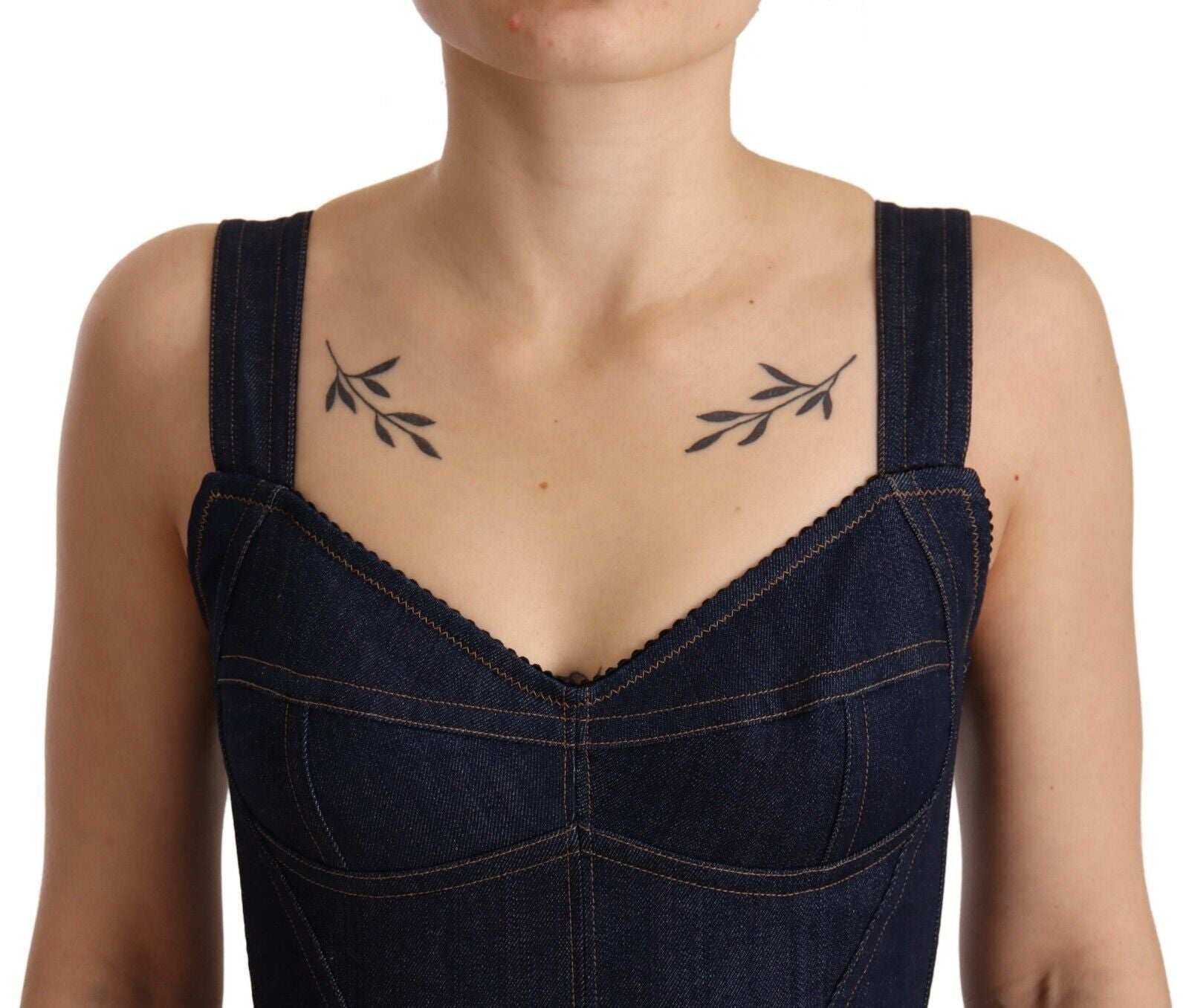 Dolce & Gabbana Blue Midi Dress for Women side view