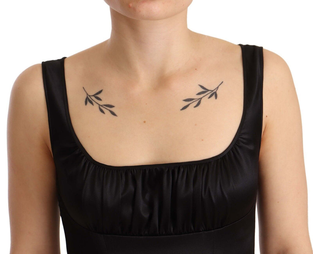 Dolce & Gabbana Black Midi Dress for Women side view