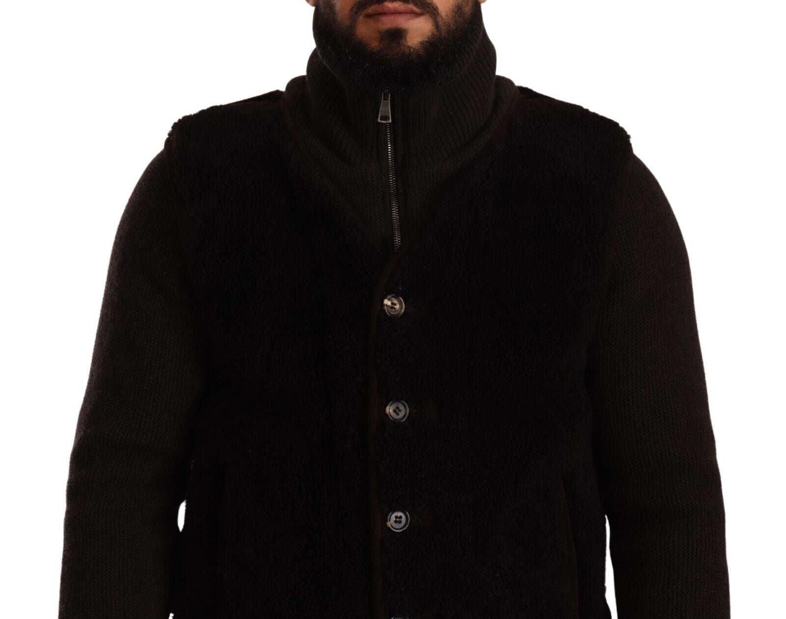 Dolce & Gabbana Black Bomber for Men side view