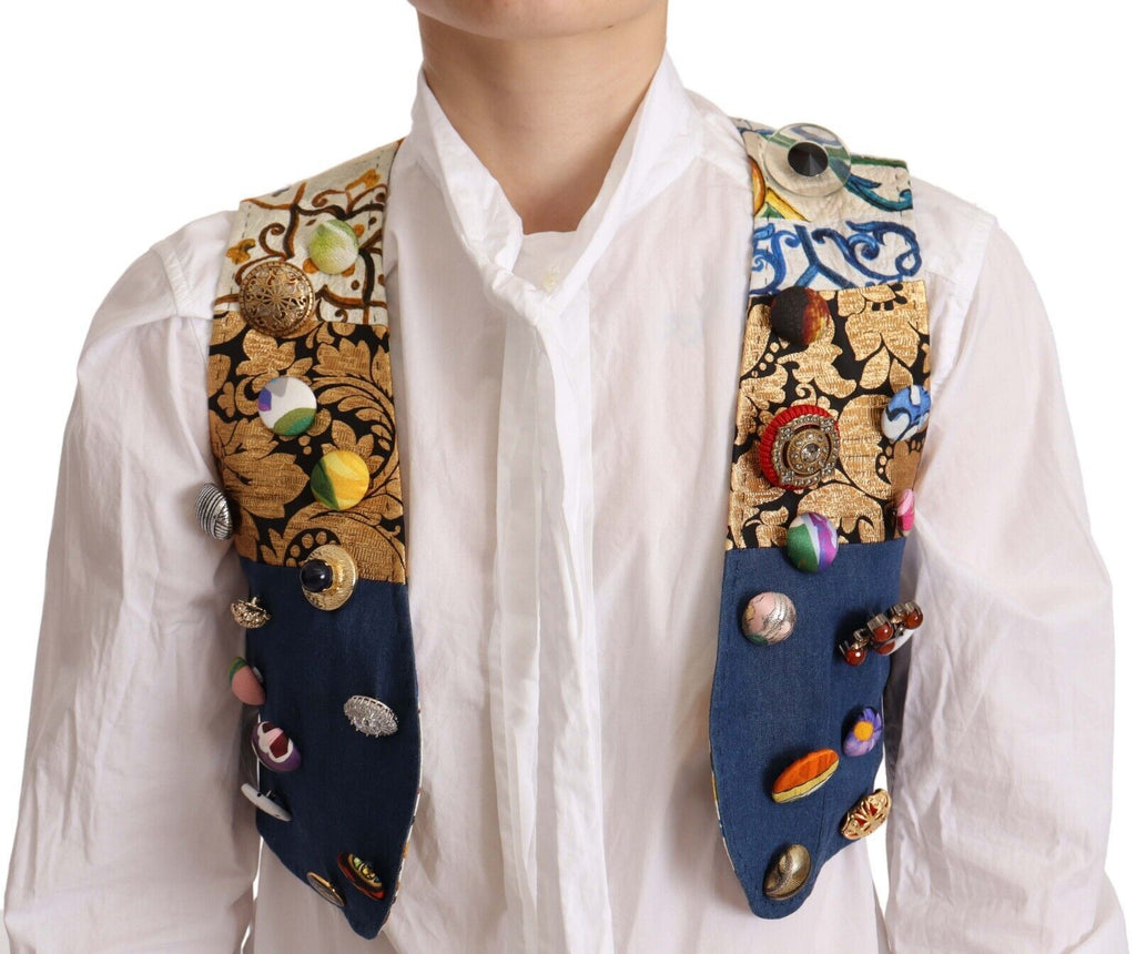 Dolce & Gabbana Multicolor Waistcoats for Women side view