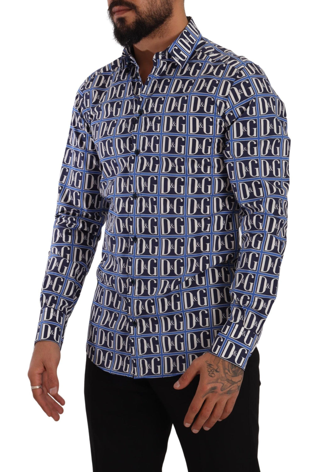 Dolce & Gabbana Blue Dress Shirt for Men alternate view