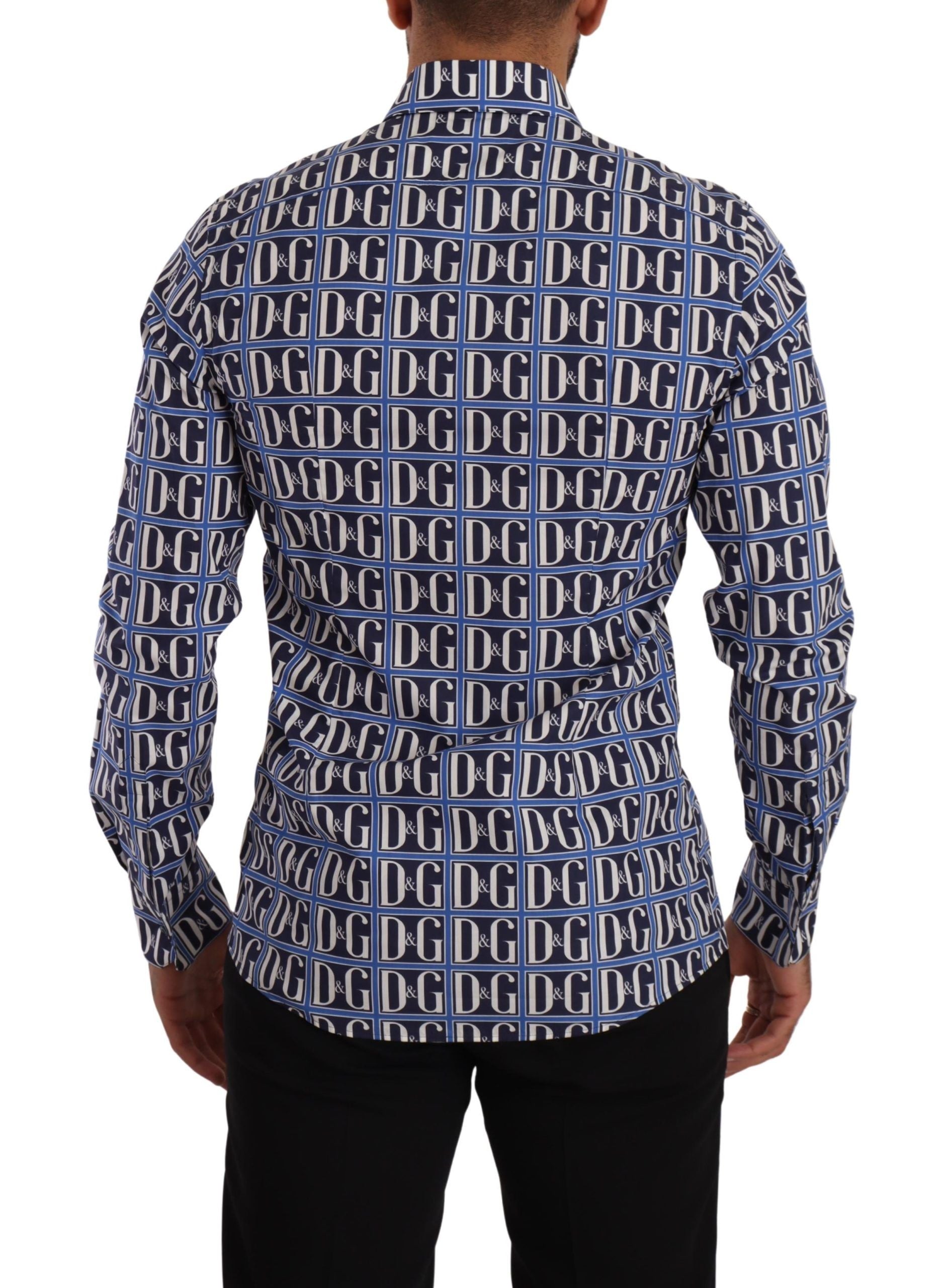 Dolce & Gabbana Blue Dress Shirt for Men detail view