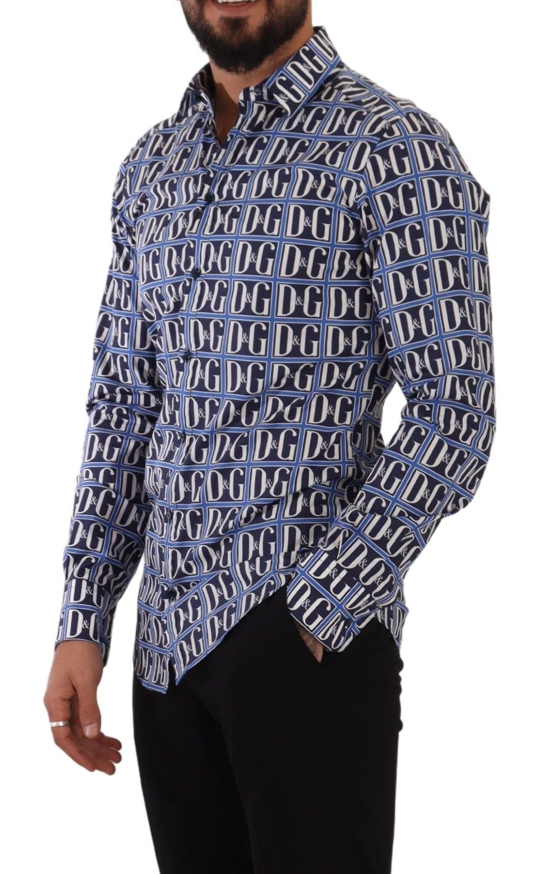 Dolce & Gabbana Blue Dress Shirt for Men additional view