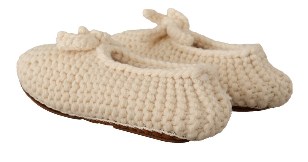 Dolce & Gabbana White Ballet Flats for Women side view