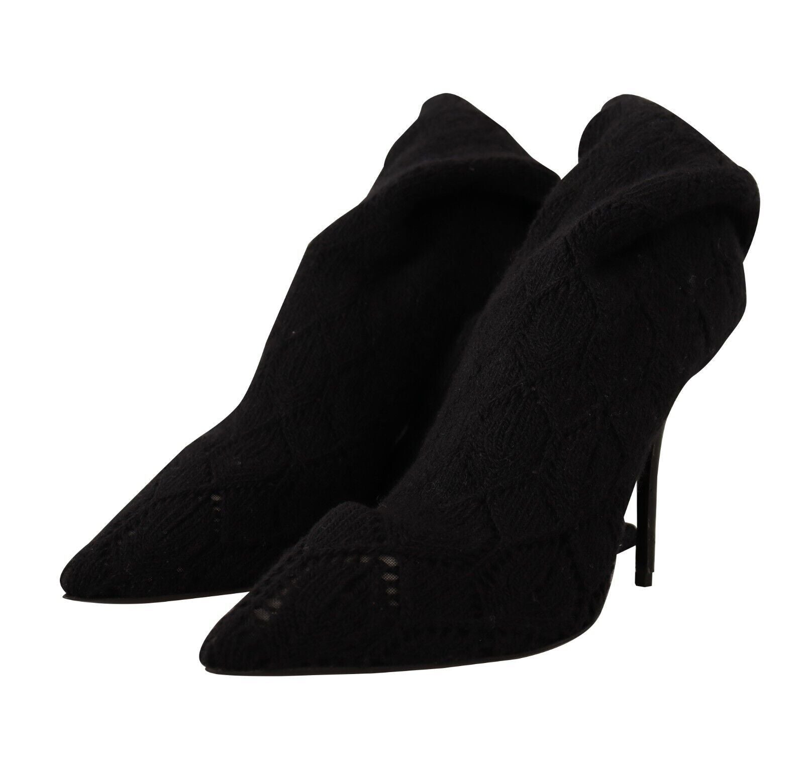 Chaussures Bottines Hautes Dolce & Gabbana Noires Chaussettes Extensibles
