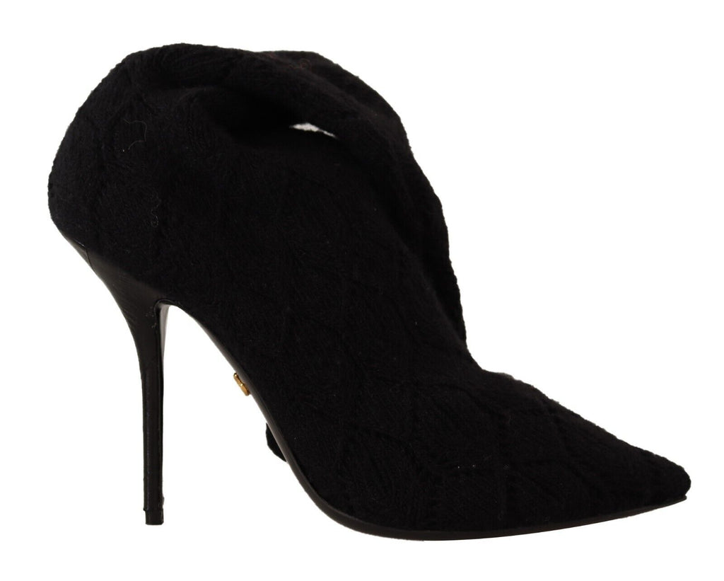 Chaussures Bottines Hautes Dolce & Gabbana Noires Chaussettes Extensibles