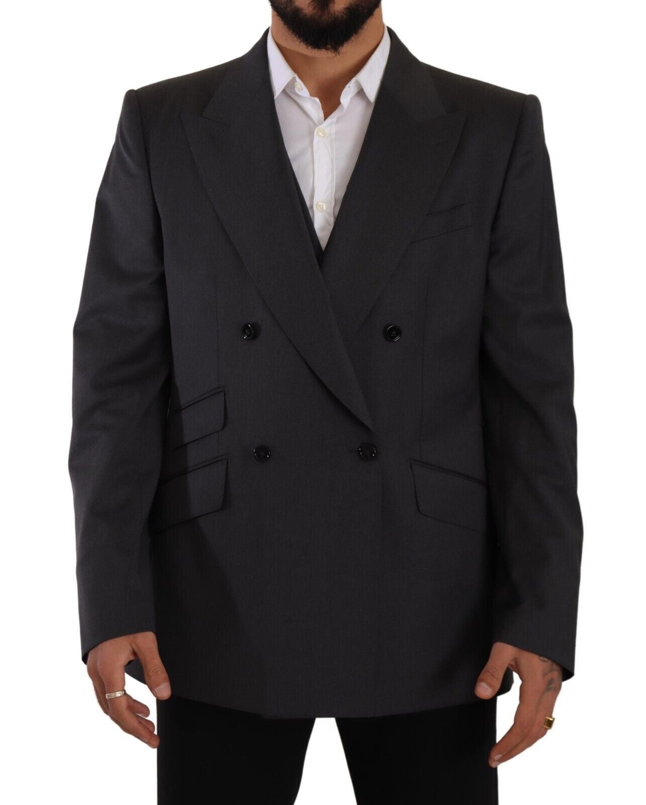 Dolce & Gabbana Grey Two Piece Suits for Men