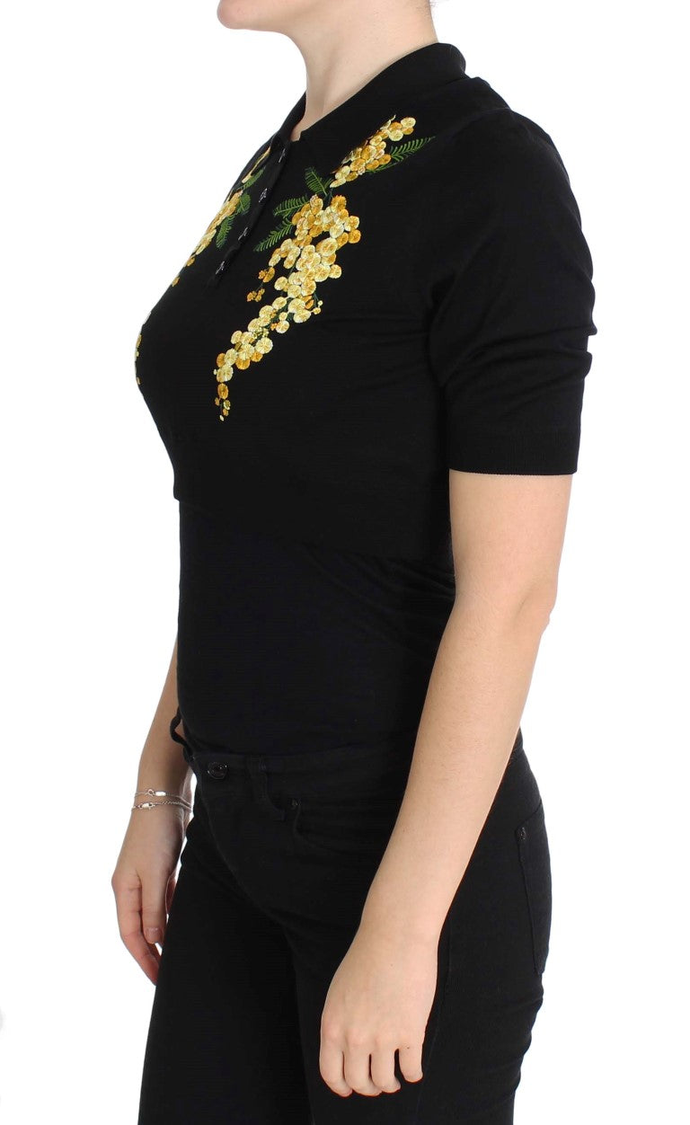 Dolce & Gabbana Black Polo Shirt for Women alternate view