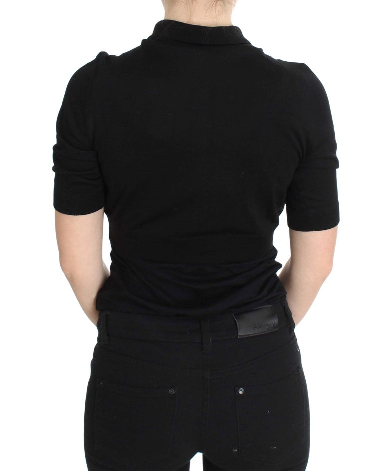 Dolce & Gabbana Black Polo Shirt for Women detail view
