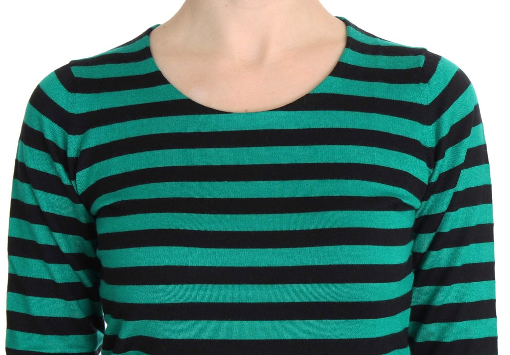 Pull Dolce & Gabbana en soie et cachemire vert et noir