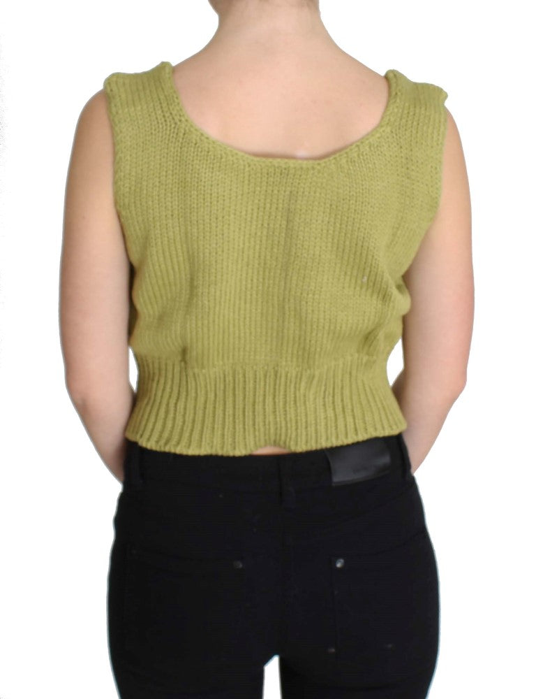 PINK MEMORIES Green Sleeveless Sweater detail view