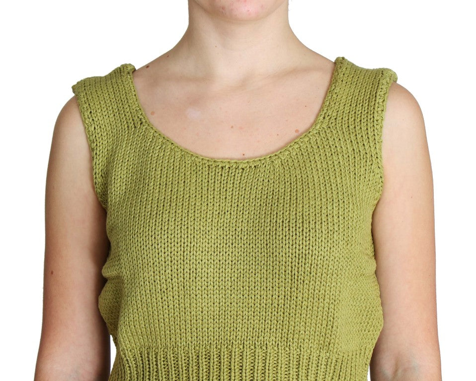 PINK MEMORIES Green Sleeveless Sweater side view