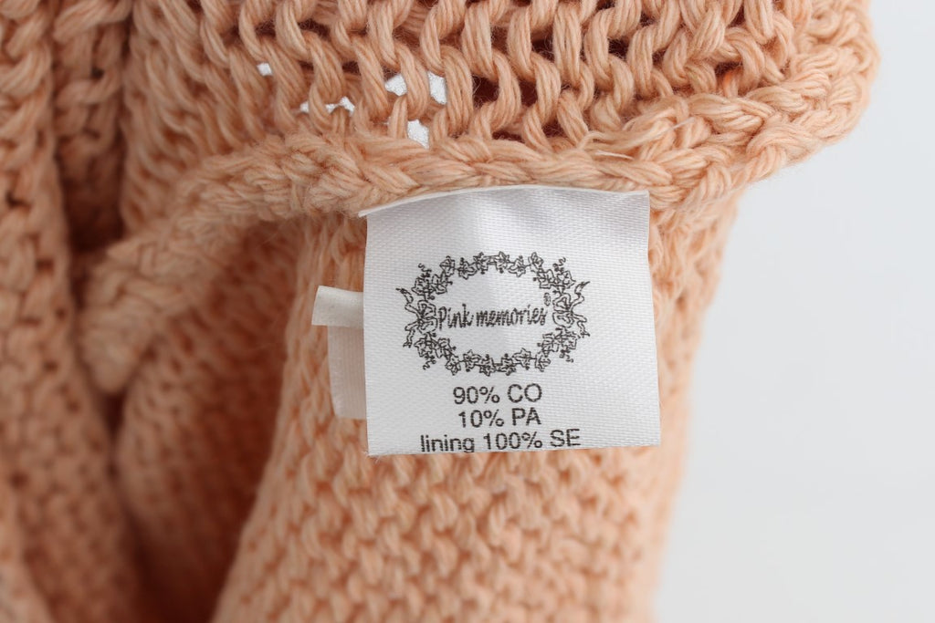 PINK MEMORIES Pull sans manches en maille de coton mélangé rose
