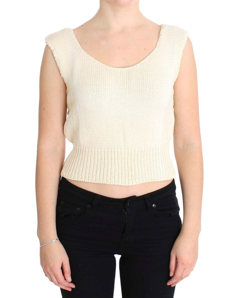 PINK MEMORIES Beige Sleeveless Sweater