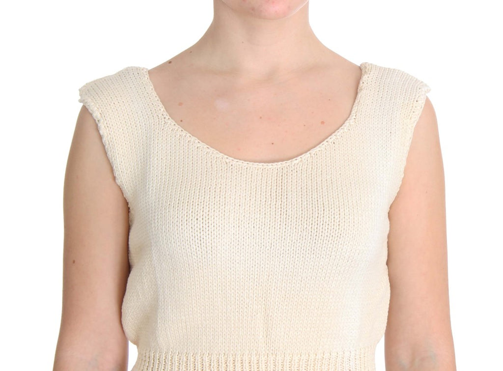 PINK MEMORIES Beige Sleeveless Sweater side view