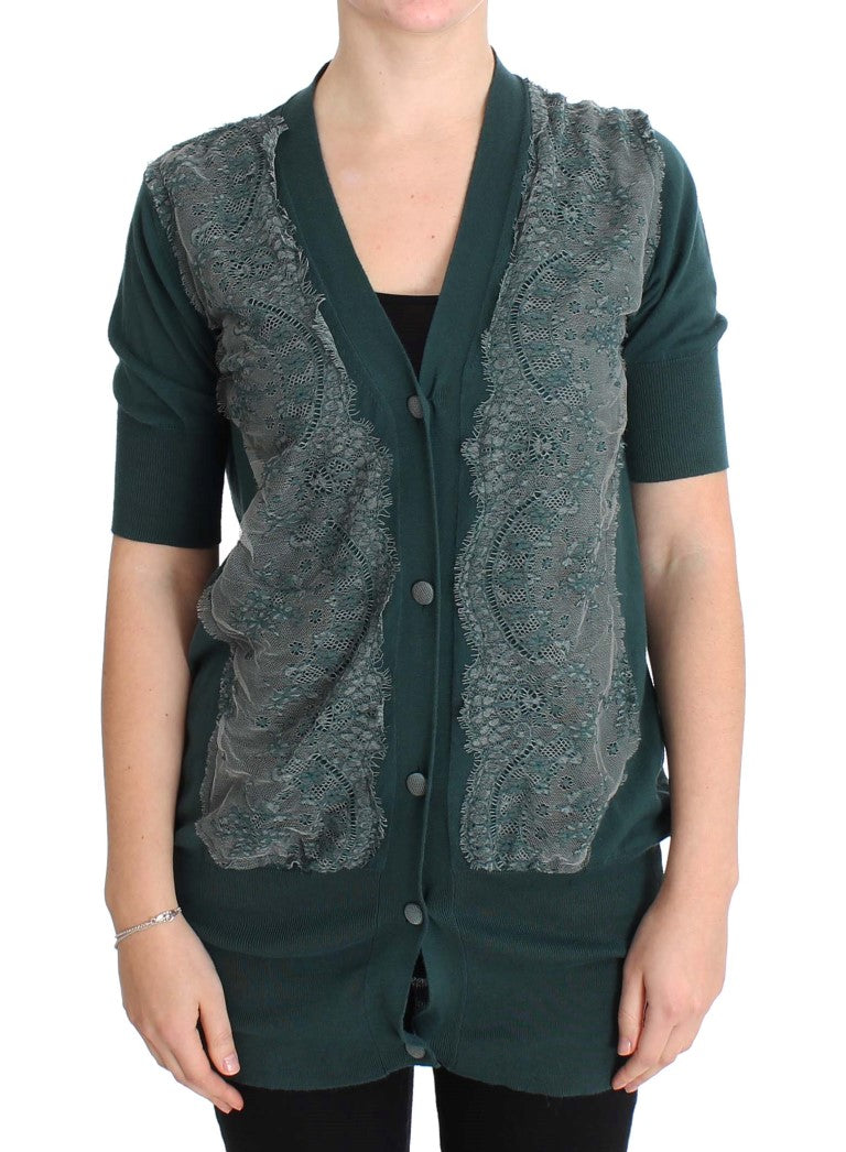 PINK MEMORIES Green Cardigan for Women
