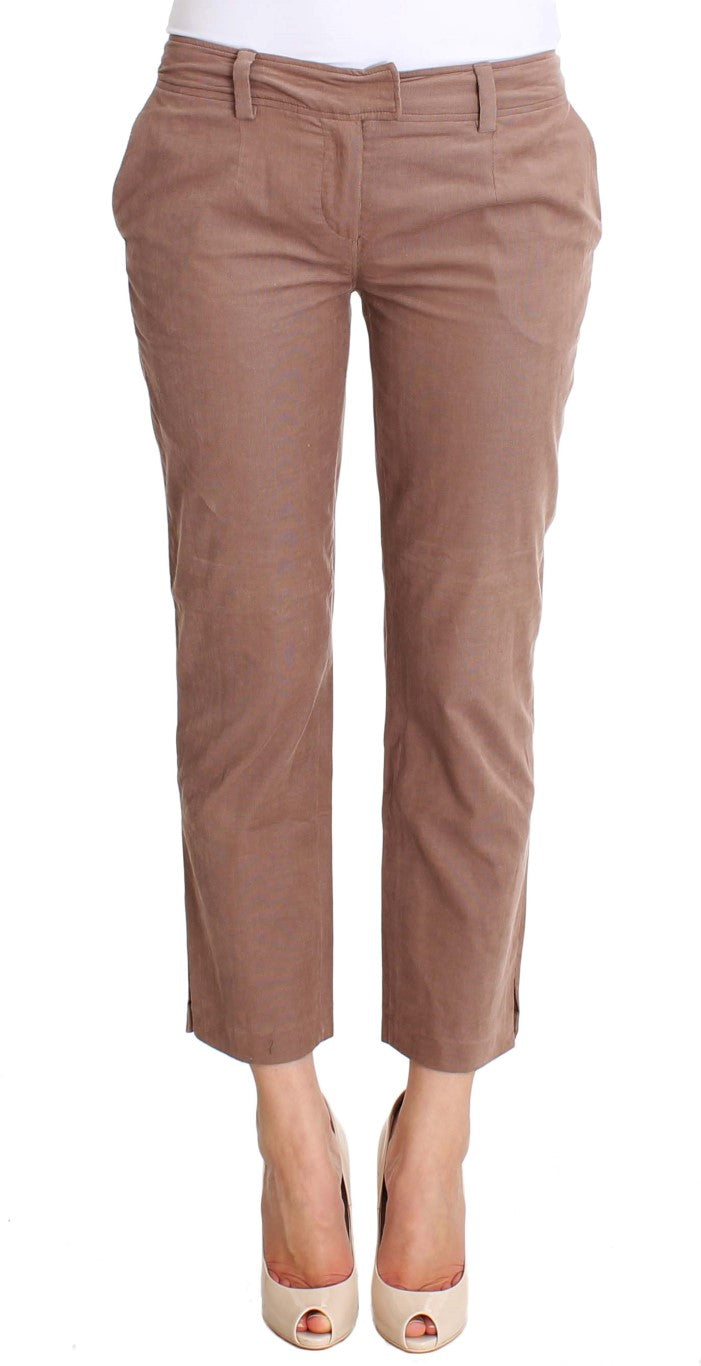 Costume National Brown Cropped Pants for Women