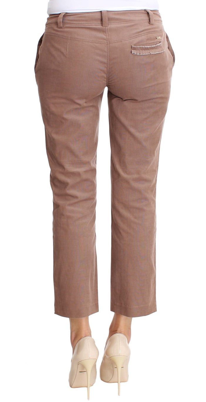 Costume National Brown Cropped Pants for Women detail view