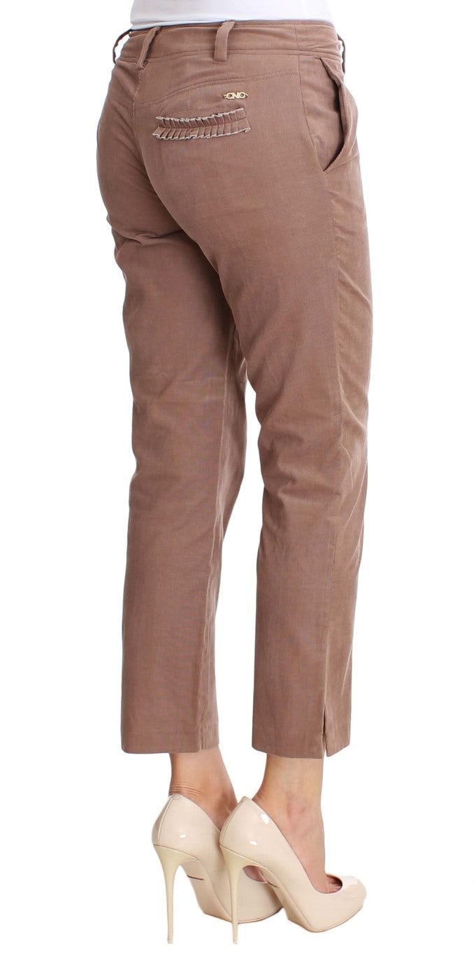 Costume National Brown Cropped Pants for Women side view