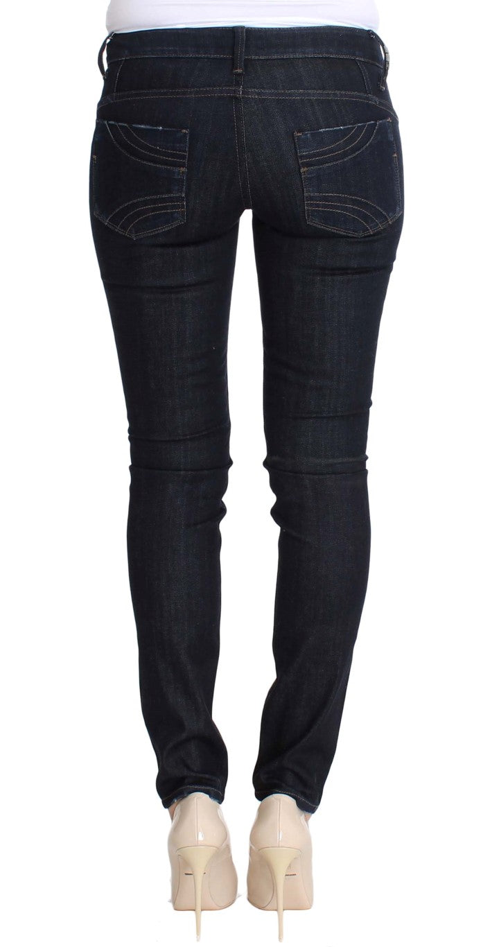 Jean slim stretch en coton bleu Costume National