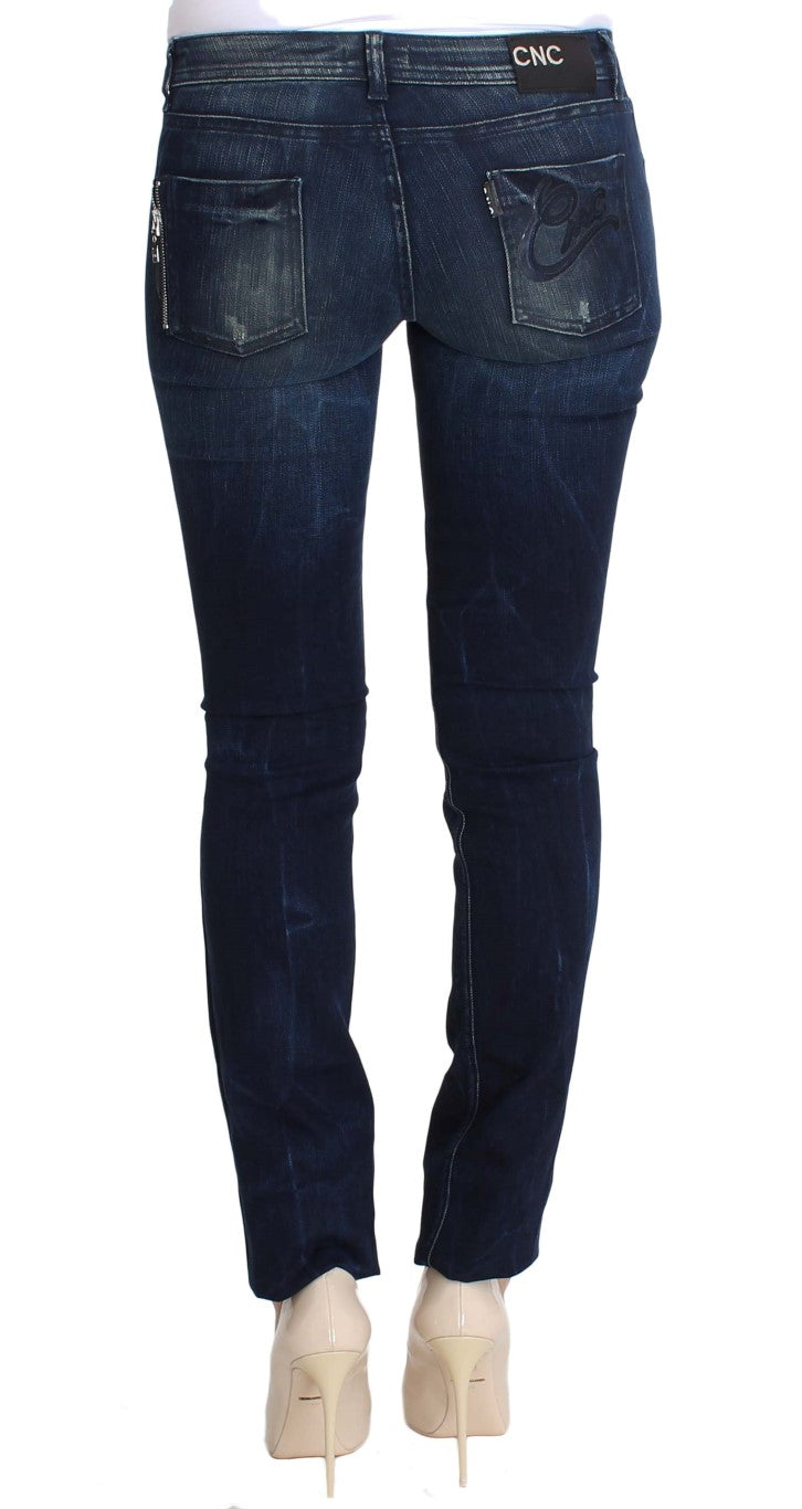Costume National Blue Skinny Jeans for Women detail view