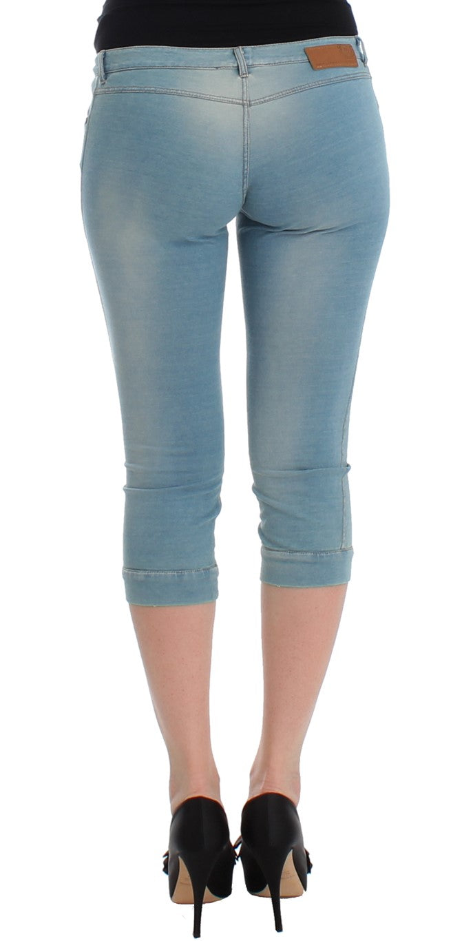 Ermanno Scervino Blue Cropped Jeans for Women detail view