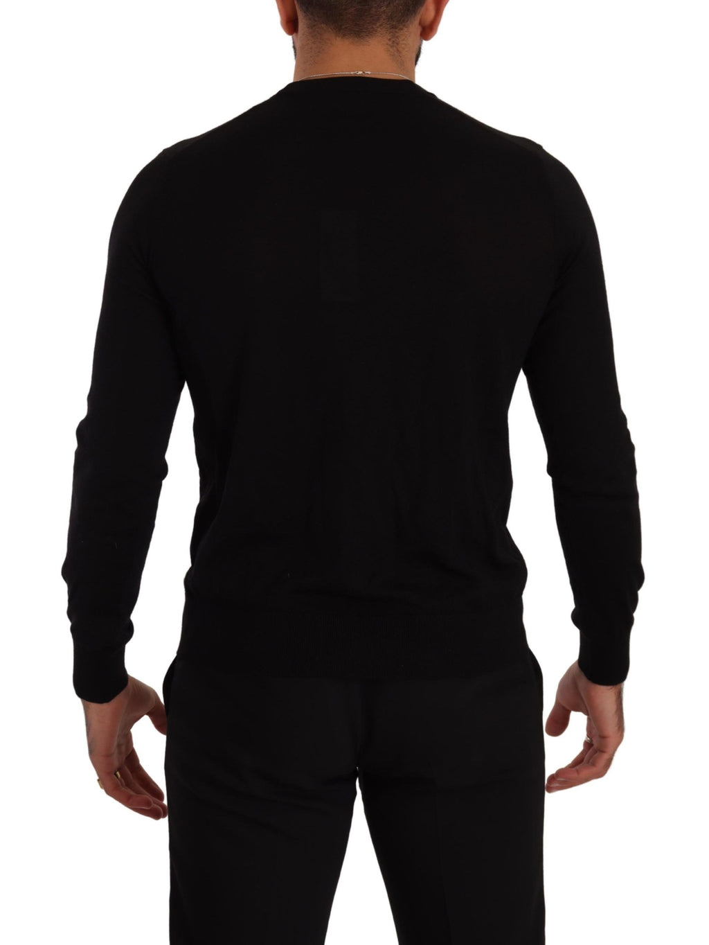 Cardigan boutonné en cachemire noir Dolce & Gabbana