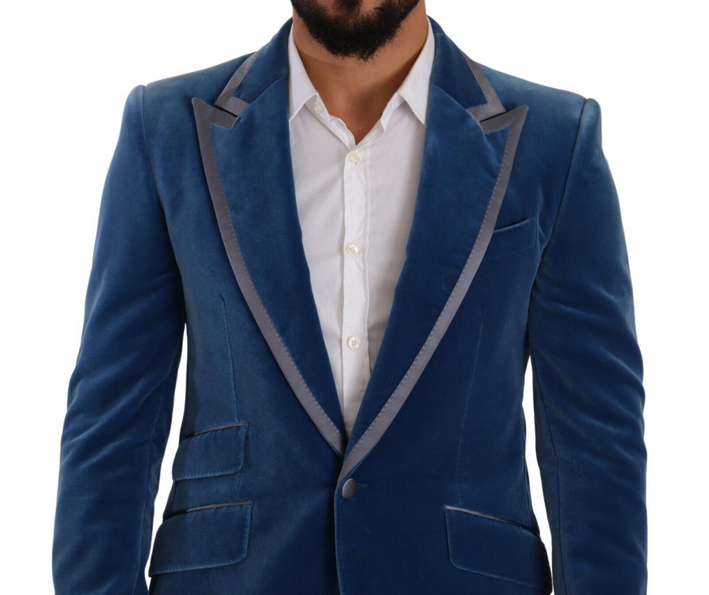 Dolce & Gabbana Blue Two Piece Suits for Men side view