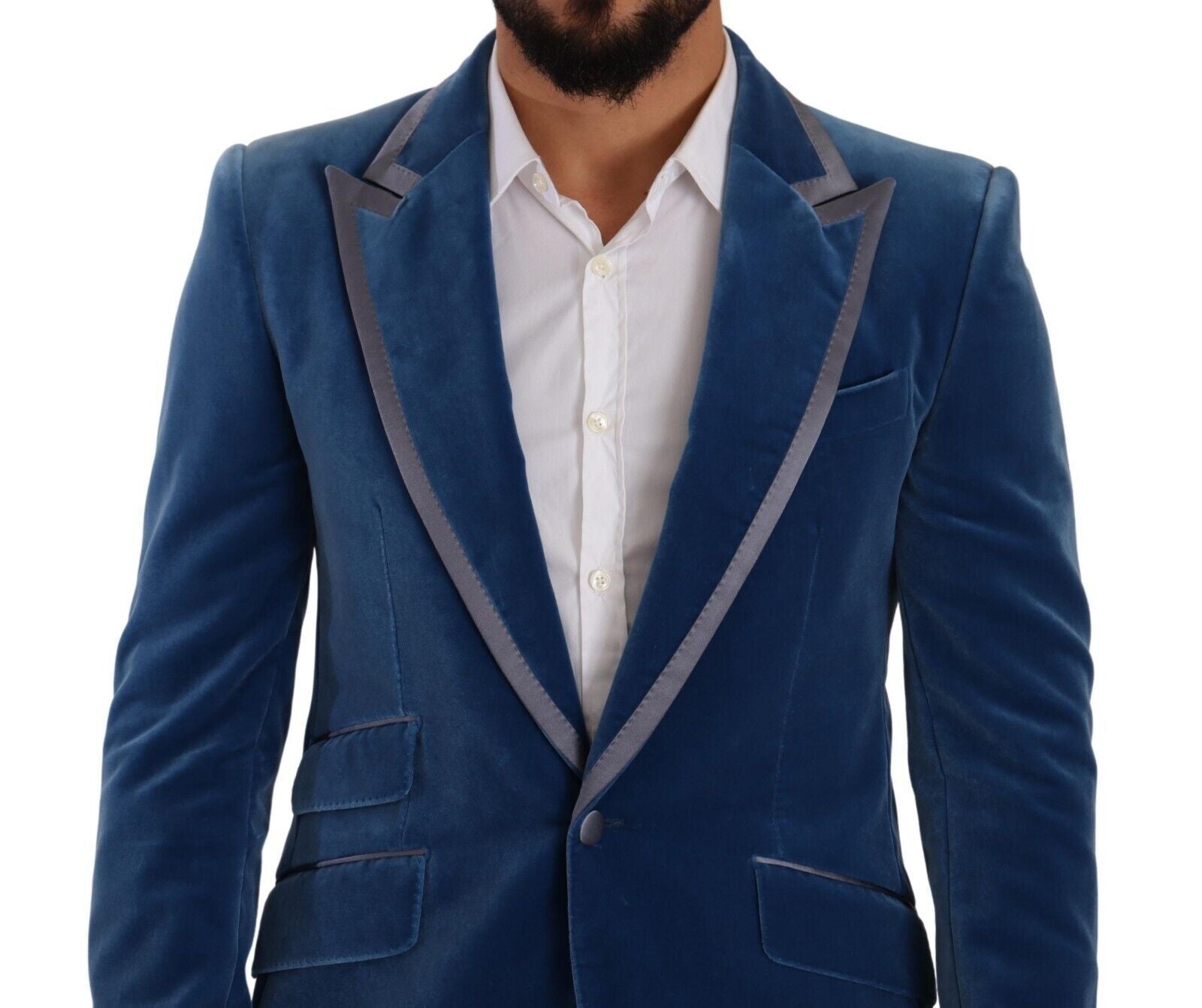 Dolce & Gabbana Blue Two Piece Suits for Men side view