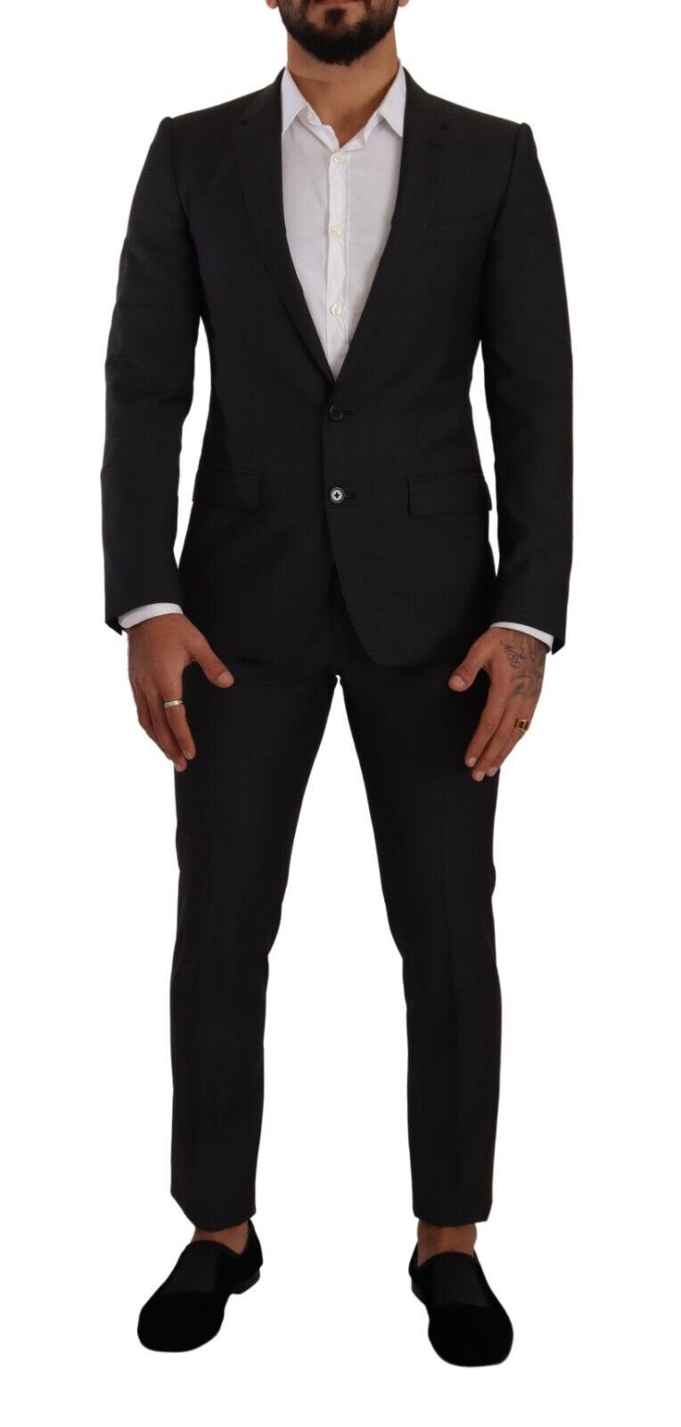 Dolce & Gabbana Black Two Piece Suits for Men