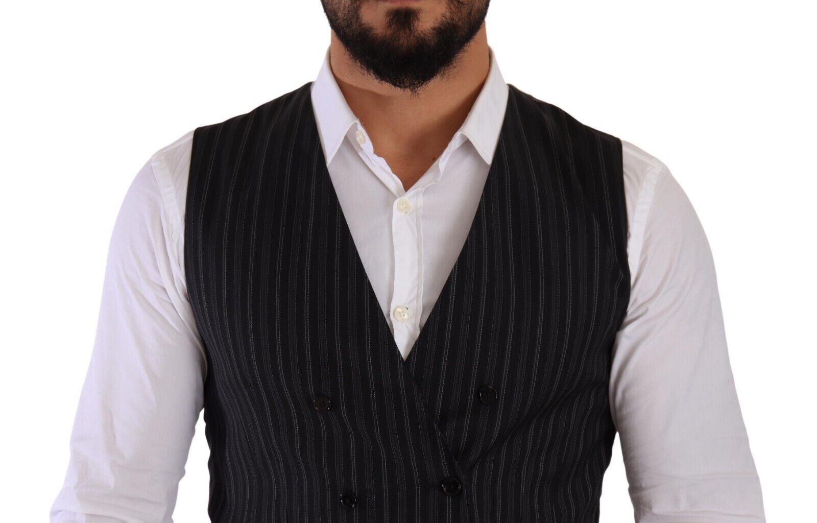 Dolce & Gabbana Grey Waistcoats for Men side view