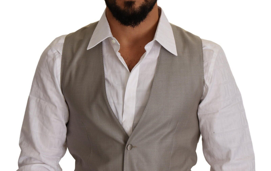Dolce & Gabbana Beige Waistcoats for Men side view