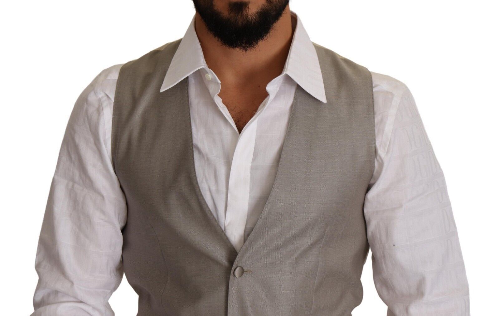Dolce & Gabbana Beige Waistcoats for Men side view